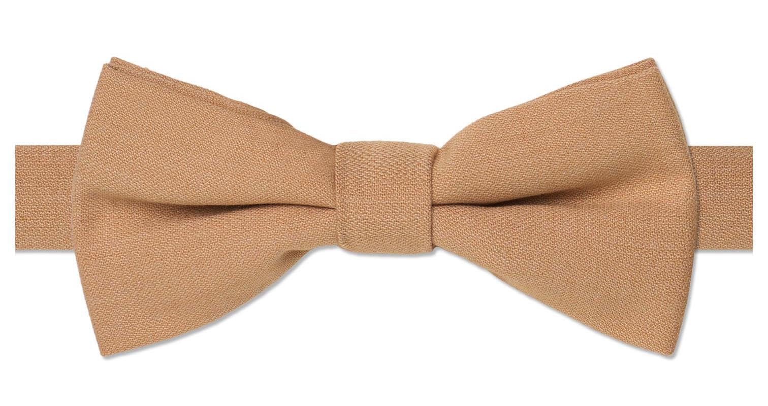 Roco boys plain banded camel dickie bow tie