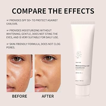 Korean Rice Sunscreen SPF 50+, Sun Cream for Face & Body, Lightweight & Non-Greasy Sunblock with No White Cast, Daily Moisturizing Skin Care for All Skin Types (2pc)