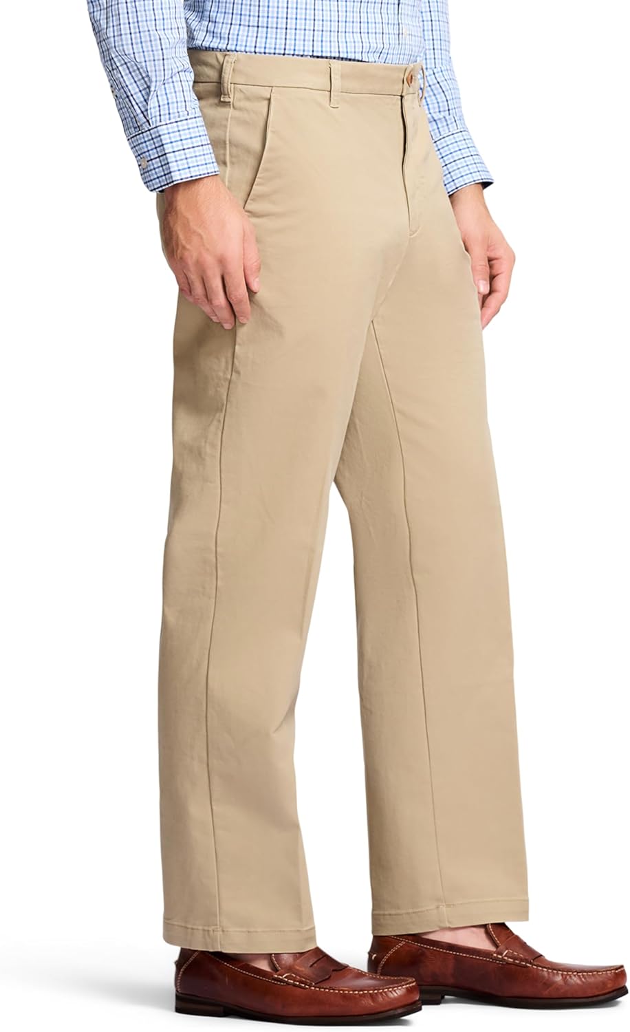 Izod Mens Performance Stretch Classic Fit Flat Front Chino Pant