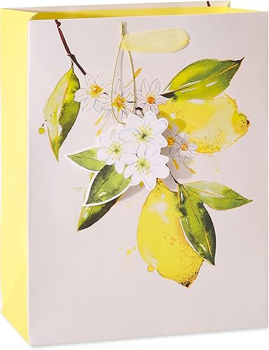 Miniatura 3 de Papyrus Bolsas de regalo con papel de seda (cítricos) para cumpleaños, bodas, despedidas de soltera, baby showers y todas las ocasiones (2 bolsas, 1