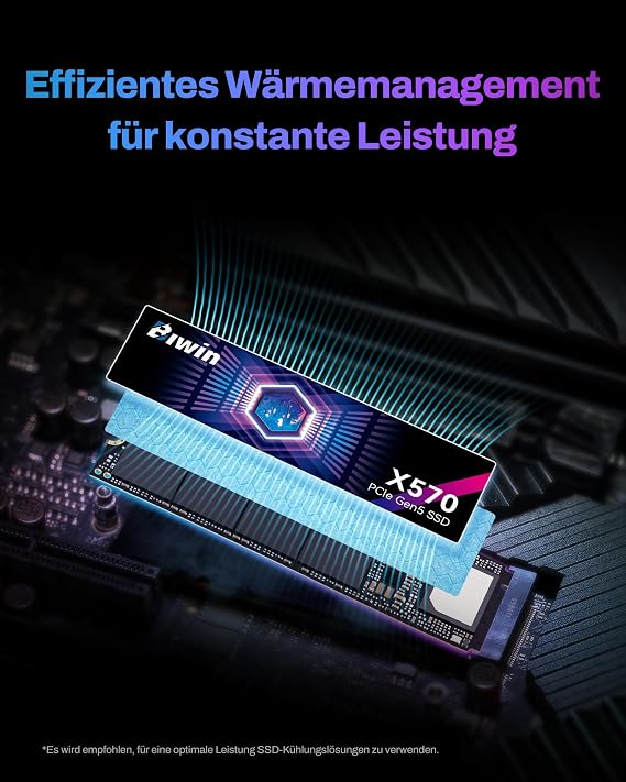 BIWIN Black Opal X570 Gen5 Gaming SSD 1TB - up to 14000 MB/s Read - M.2 2280 NVMe PCIe 5.0 with 3D TLC NAND - Professional Internal Hard Drive for Laptop & Desktop