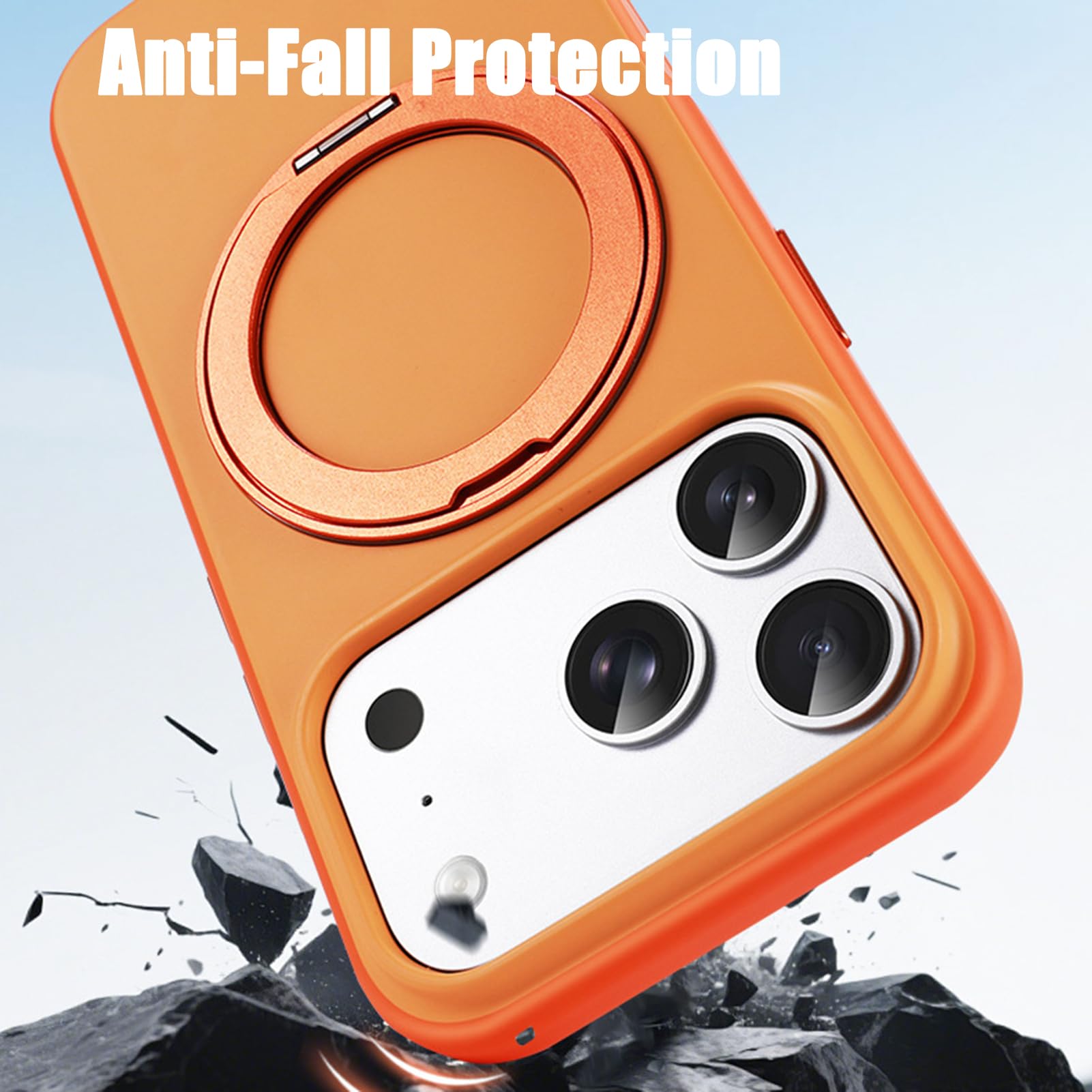 Magnetyczne etui do iPhone 17 Pro Max / 17 Pro / Air/17, matowe, smukłe, regulowane etui, ochrona wojskowa, silna amortyzacja upadku, czarne, Air