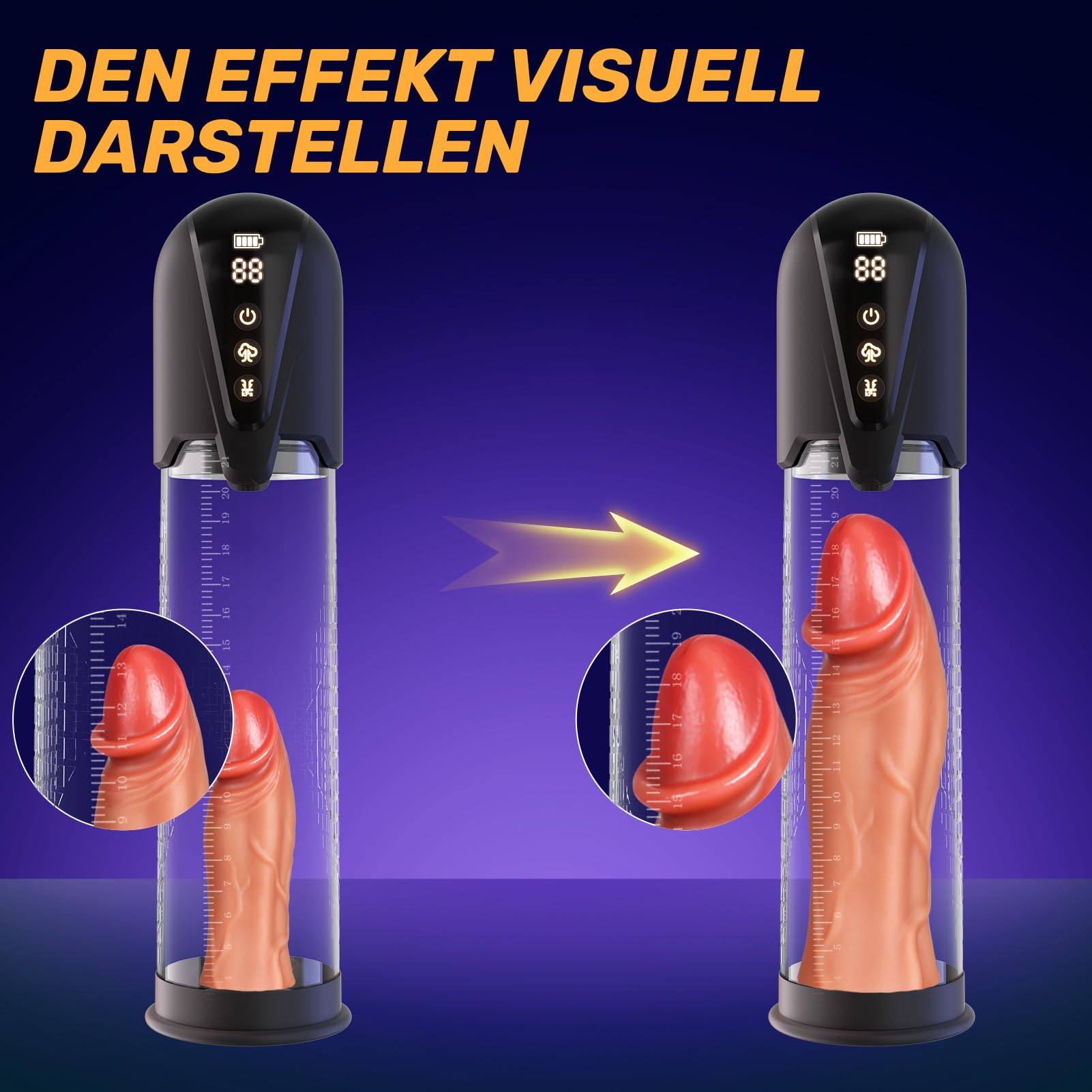 Gobeken Pompe à Pénis sex toýs homme Masturbateurs masculins avec 4 D'aspiration& 6 modes entraînement,Vakuum pumpe pompe pénis Vibromasseurs avec Vaginette Silicone, Sextoy Homme Masturbateur