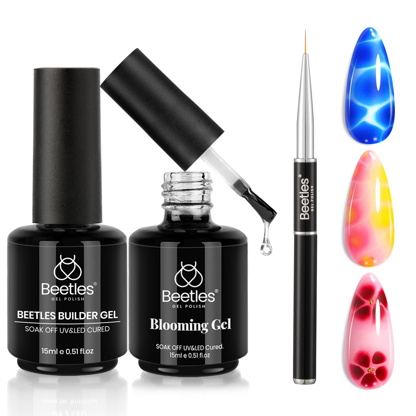 ネイルアート用品(筆など) LALAGEWEL BUILDER GEL 15g Amazon.com : Beetles Builder Gel for Nail and Blooming Gel Set, 2