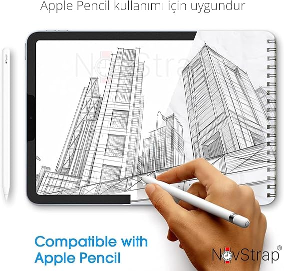 NovStrap Apple iPad Pro 13 inç 5. Nesil M4 2024 ile Uyumlu Paper Like Ekran Koruyucu Kağıt Hissi Mat