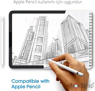 NovStrap Apple iPad Pro 13 inç 5. Nesil M4 2024 ile Uyumlu Paper Like Ekran Koruyucu Kağıt Hissi Mat