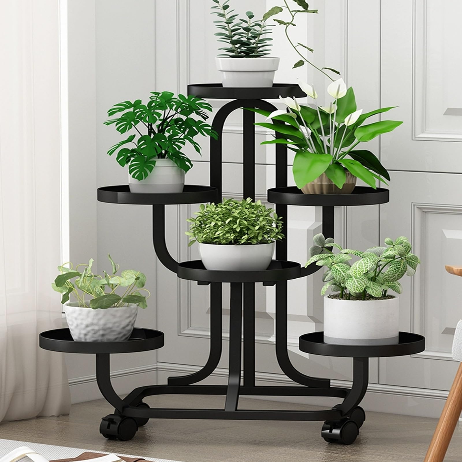 Présentoir à plantes à plusieurs niveaux pour déplacer vos pots