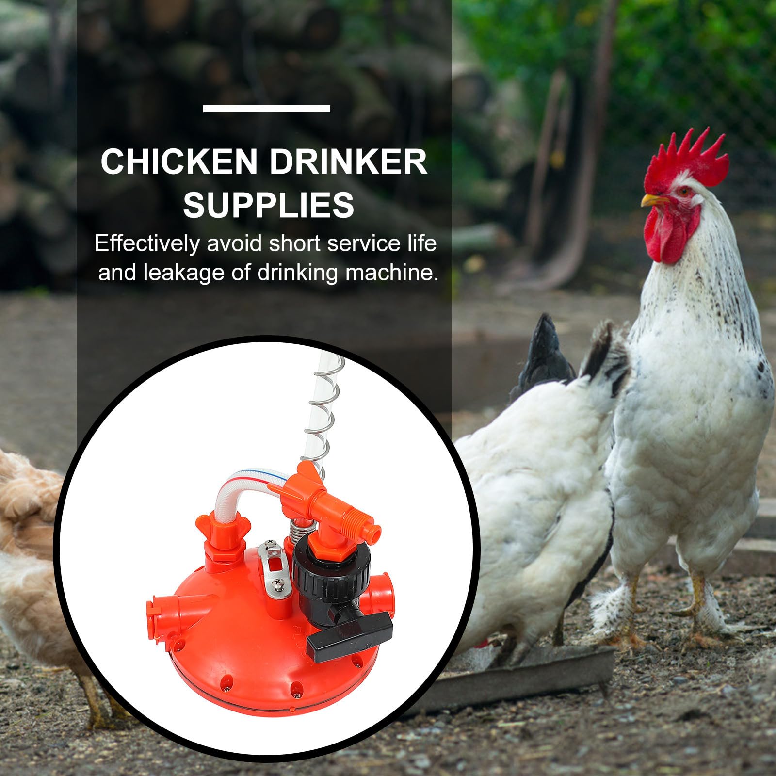 Beverino per Galline Regolatore Pressione Rosso in Plastica | 1 Pz per Allevamento Polli, Design Leggero, Prevenzione Perdite, Accessorio per Impianto Acqua