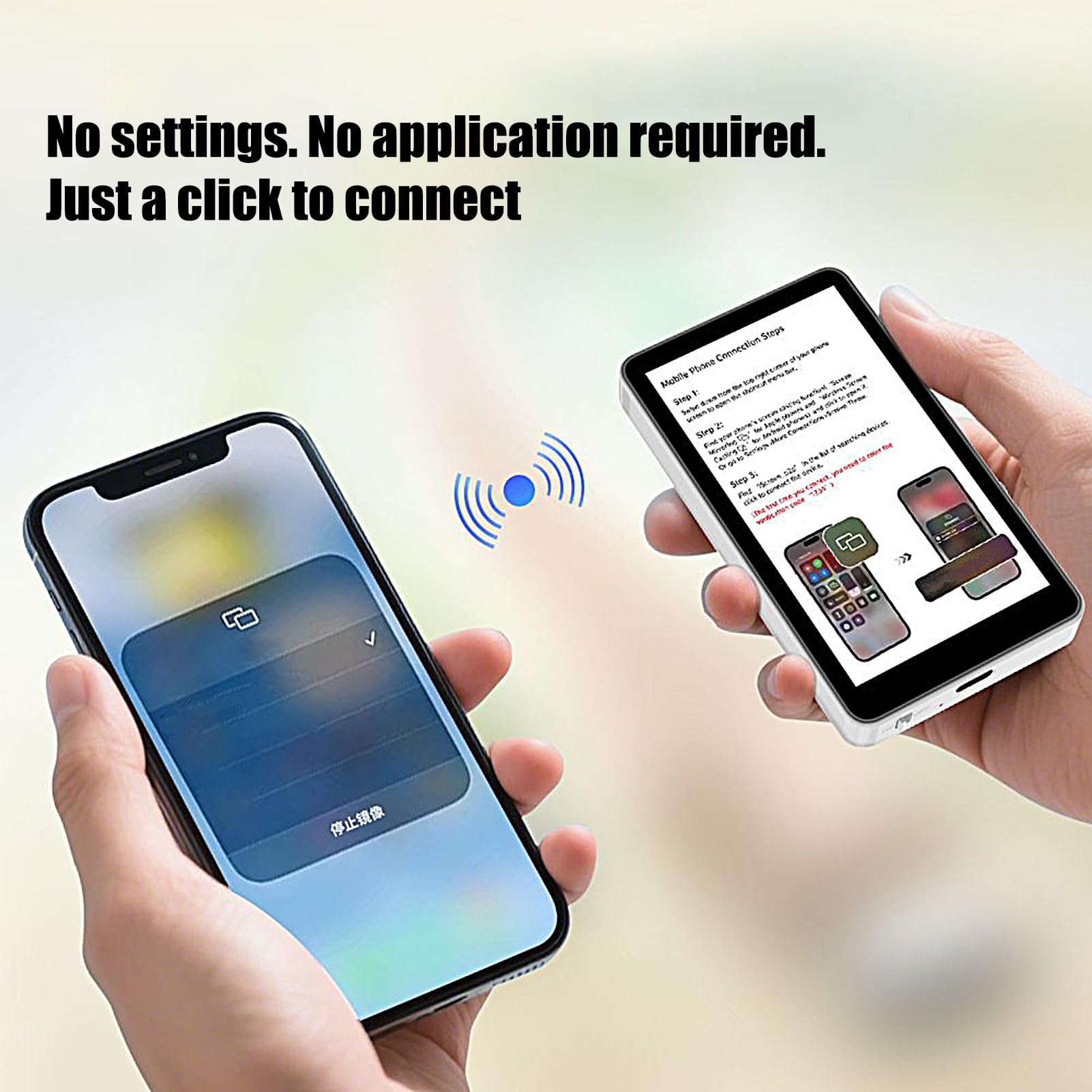 Monitor per Autoscatti Vlog Specchio per Telefono per Registrazione con | Accessorio Smartphone Senza Ritardo per Vlog, Foto, Video e Live Streaming