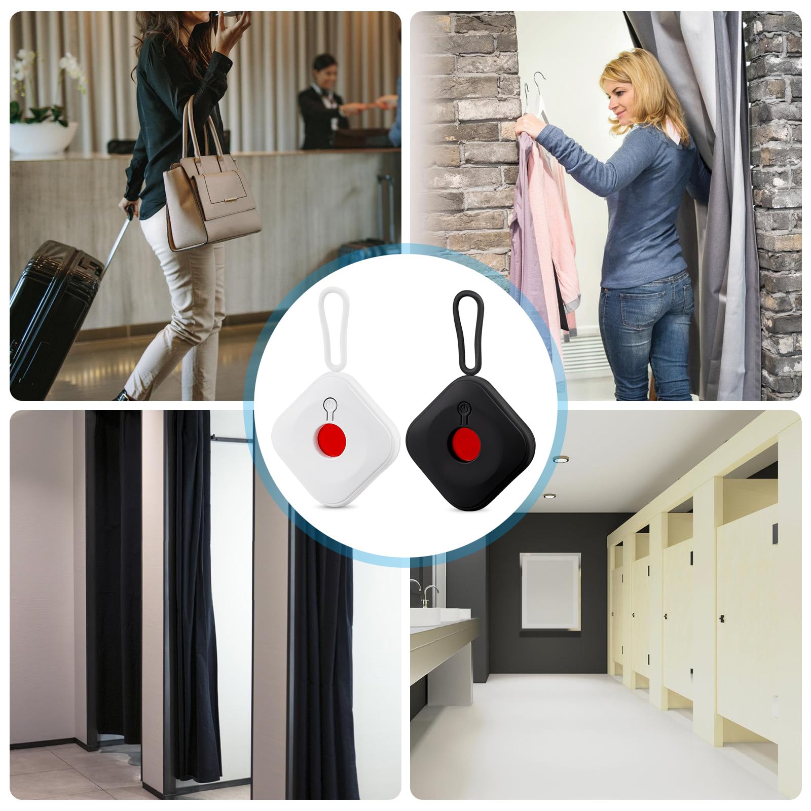 Vegena Detecteur Micro Espion 2 Pièces, Détecteur de Caméra, Détecteur de Caméra Cachée, Detecteur de Micro Espion Portable avec Vision Infrarouge pour Hôtel Salle de Bain Voyage