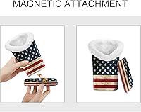 Vista 188 de Fintie Soporte para anteojos forrado de felpa con base magnética, estuche de cuero vegano prémium para lentes