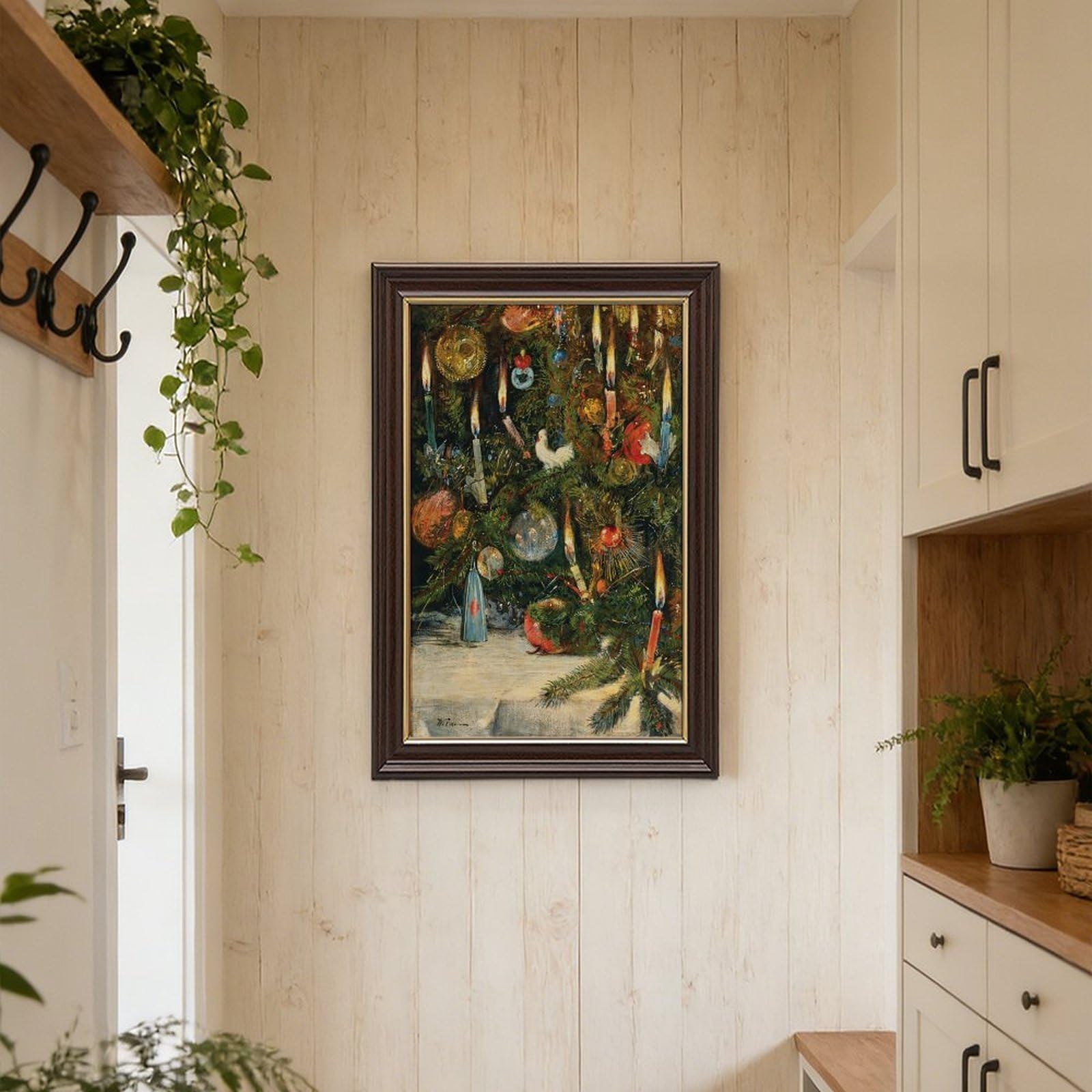 WCYB Impression sur toile de Noël avec lumières par Rudolf Bernhard Willmann - Décoration murale - Cadre à suspendre - 61 x 91,4 cm