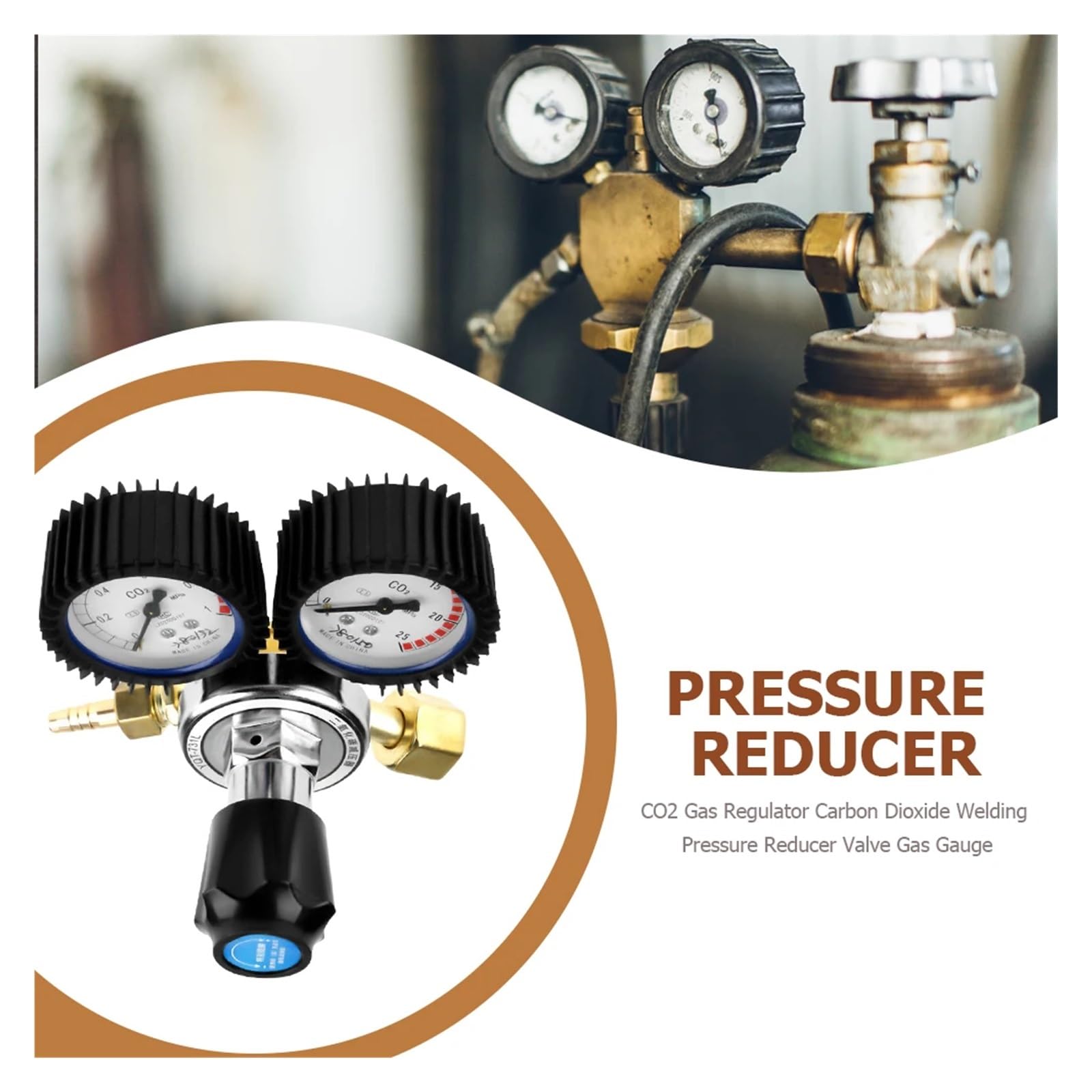CO2-Gasdurchflussmesser, Regler, Kohlendioxid-Schweißdruckminderer, Gasmessgerät