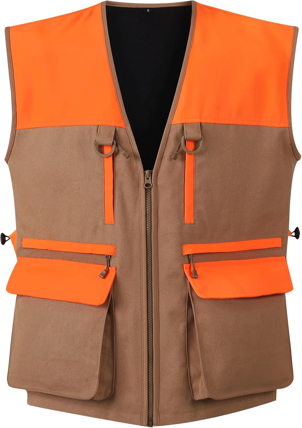 NEW VIEW Upland Hunting Vest for Men- Blaze Orange, Pheasant Hunting Vest with Game Pouch, Bird Hunting Vest for Quail