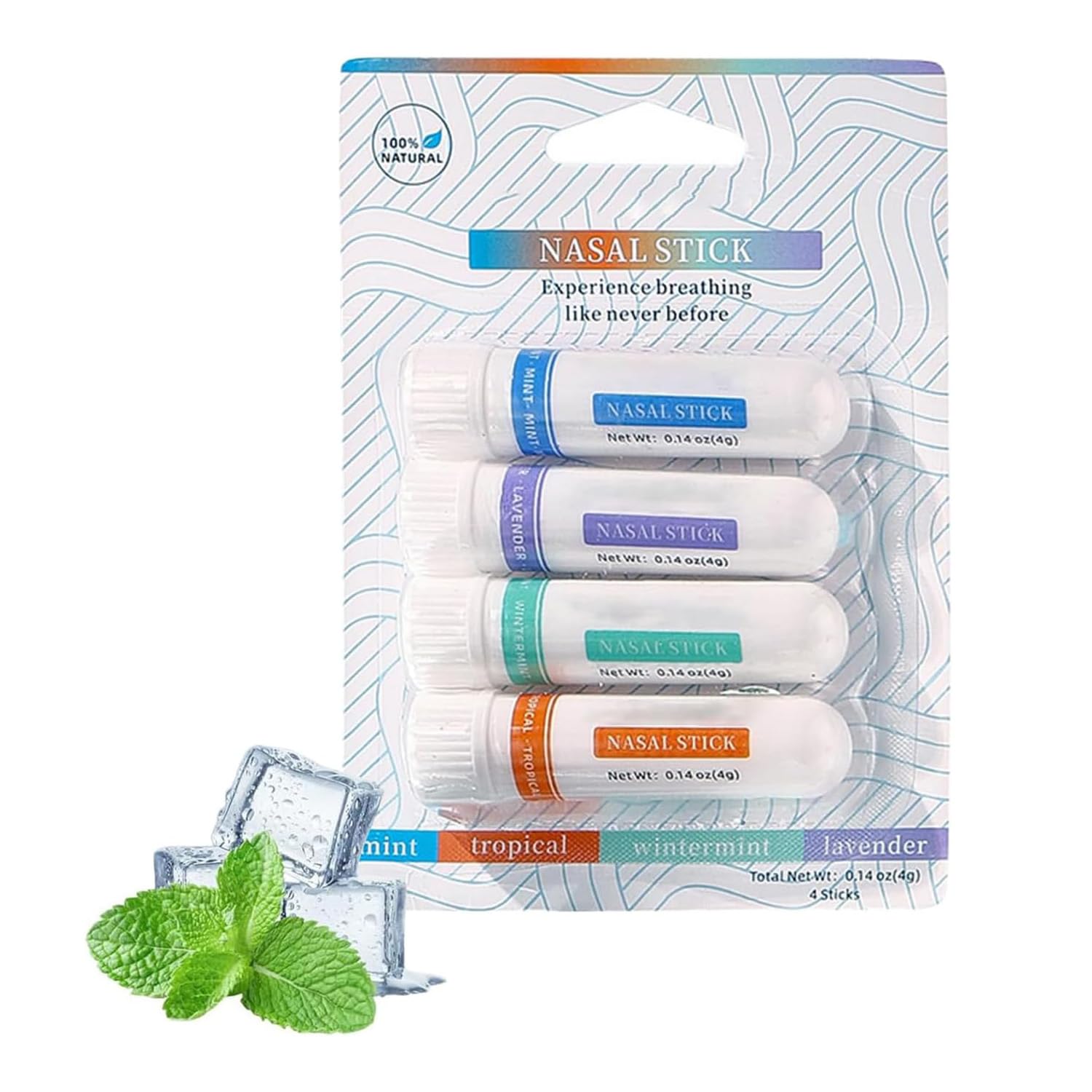 Nasal Stick Boost Energy Set, Nose Inhaler Stick,Nasal (Set of 4)