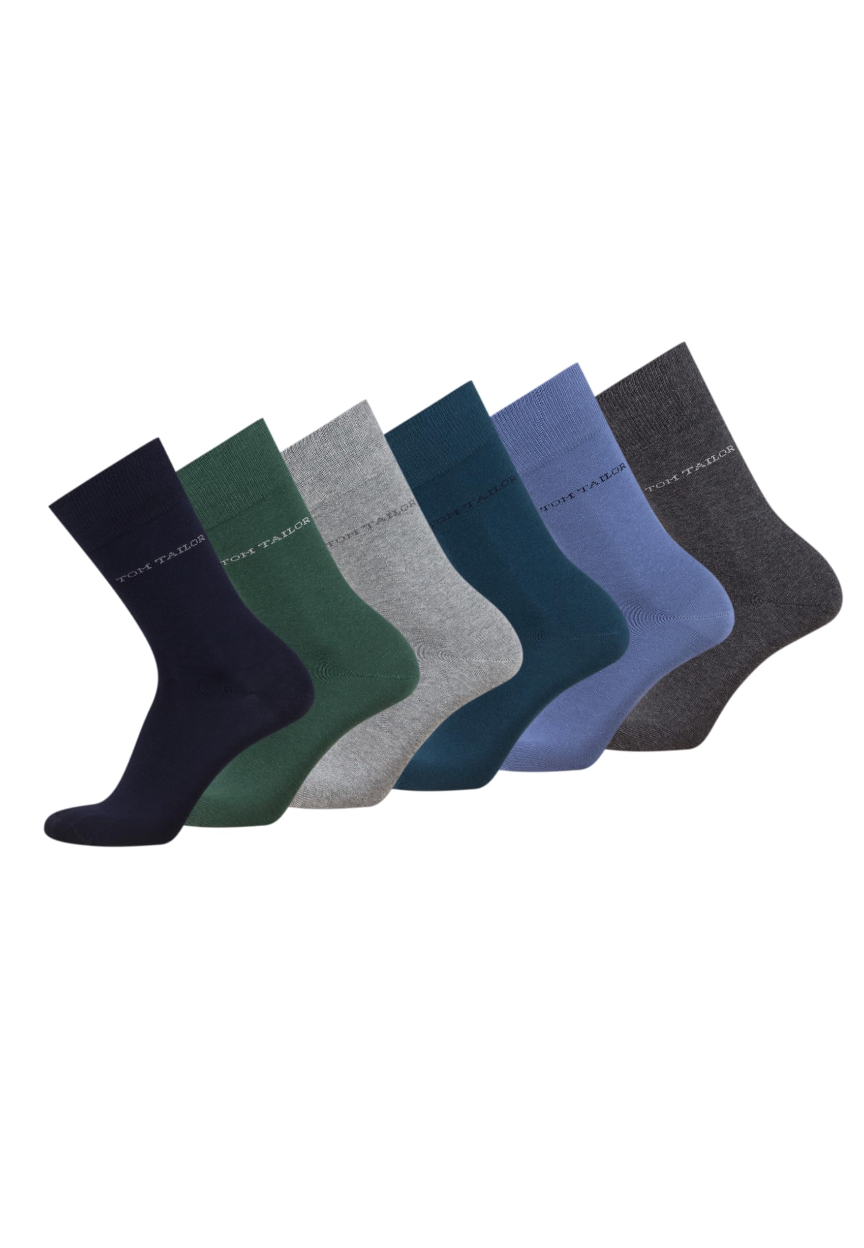 TOM TAILOR Socken - bequeme Herrensocken - mehrfarbige Baumwollsockenocken für den Alltag und Freizeit - im praktischen 12er Pack - Größe 39-42 und 43-46