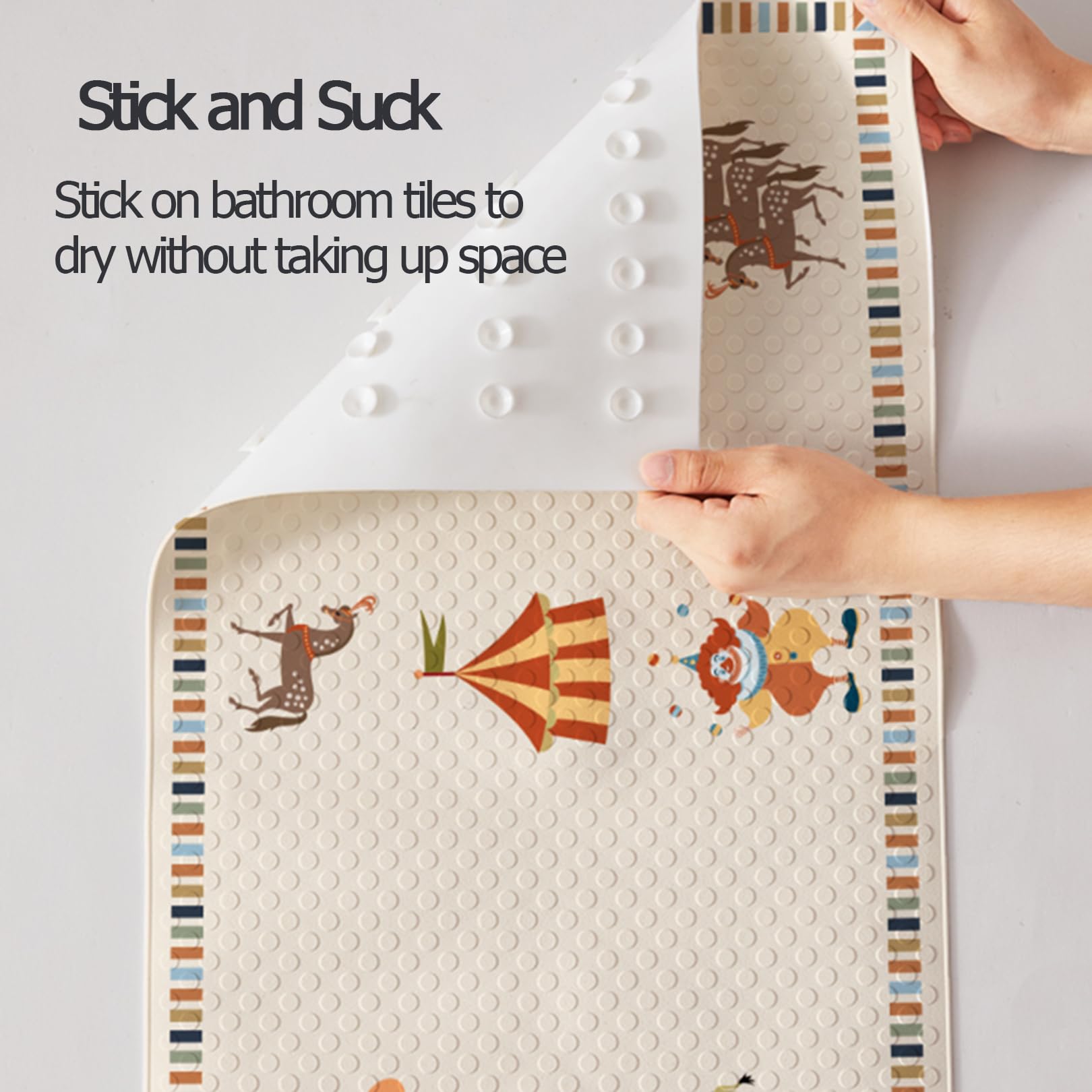 Tappeto da Bagno Tappeto da Bagno Antiscivolo per Il Bagno Extra Lungo 100x40 cm Vasca da Bagno Extra Confortevole,A,100x40CM