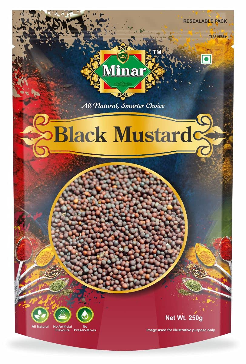 Minar Whole Black Mustard Seeds (Rai Big) 250g (B09DYKSYBM) Amazon Price History, Amazon Price Tracker