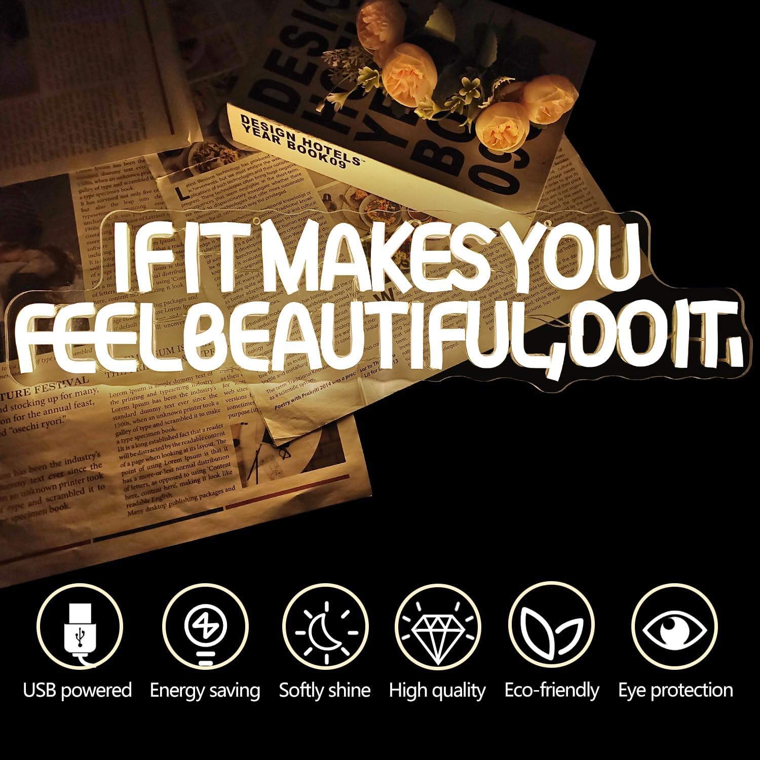 If It Make You Feel Beautiful Do It Neon Sign for Wall Decor Beauty Room Neon Led Sign Spa Salon Neon Light Up Sign For Beauty Salon Spa Studio Business Esthetician Shop Decoration Gift
