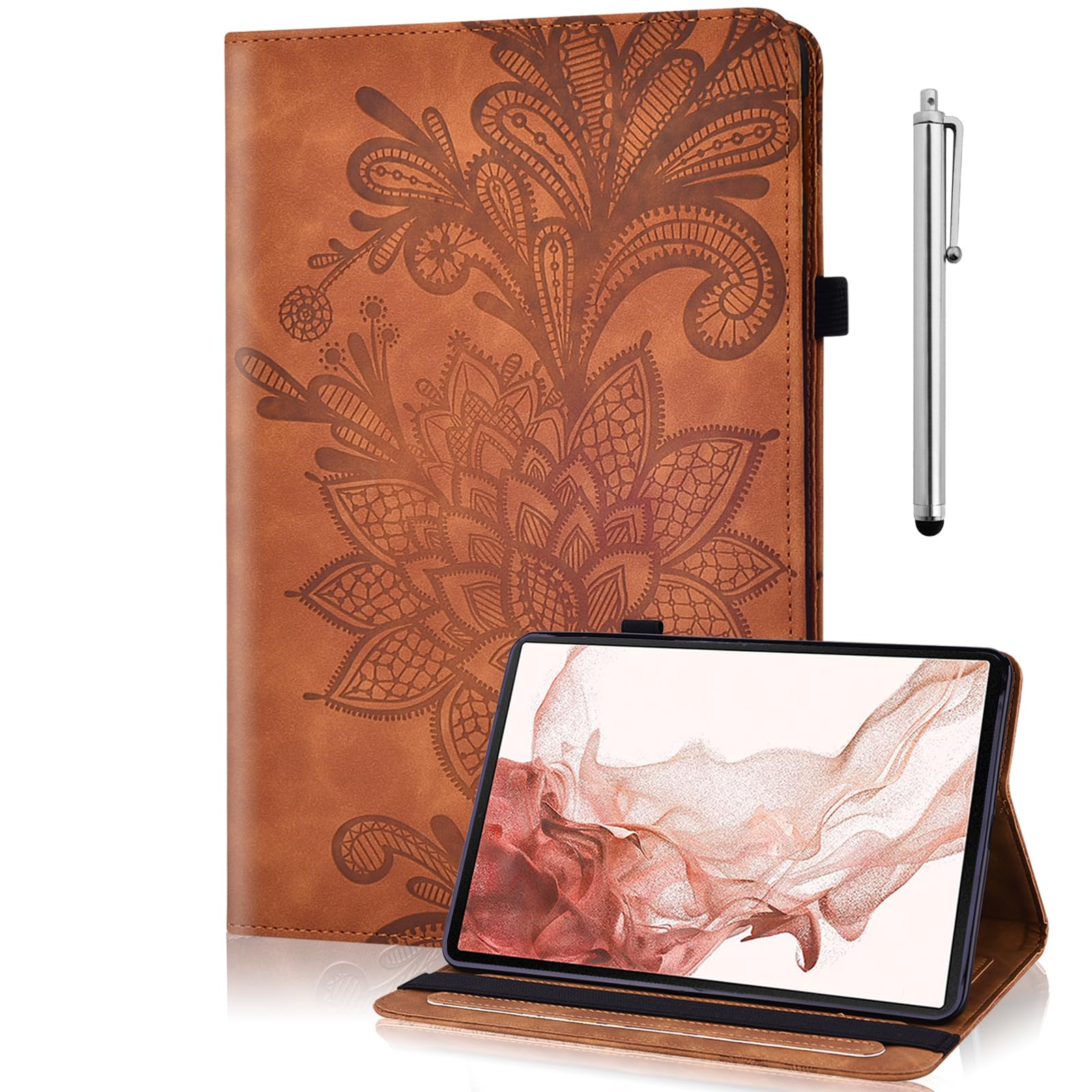 TUOLISG Hülle Für Xiaomi Redmi Pad SE 11 Zoll 2023 – PU Leder, Mit Stylus, Standfunktion, Rosa