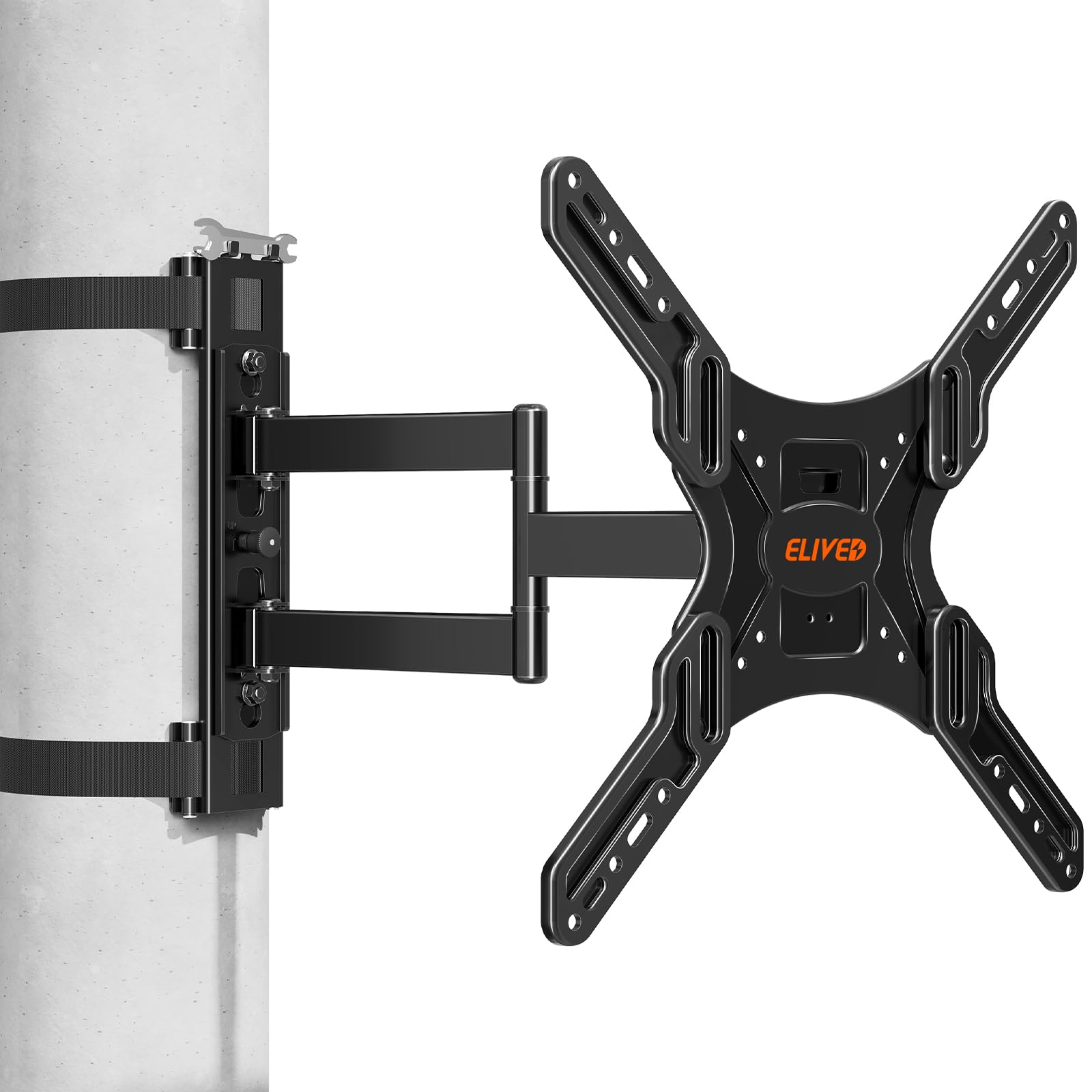 Pillar TV Mount for 26-60" TVs, No Drill Column TV Bracket for Gazebo Patio