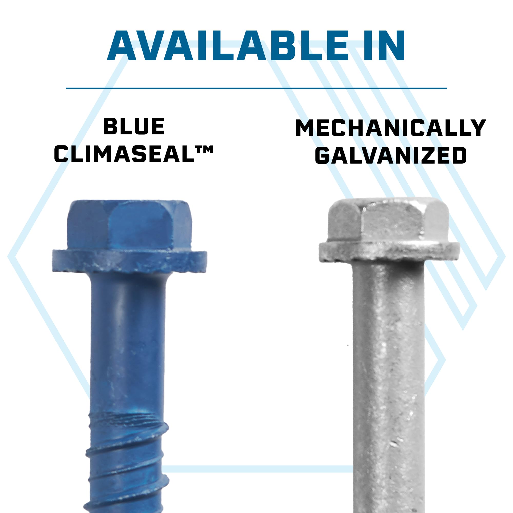 Tapcon + 3/8" x 2-1/4" Tasselli a vite resistenti 10 ct, blu