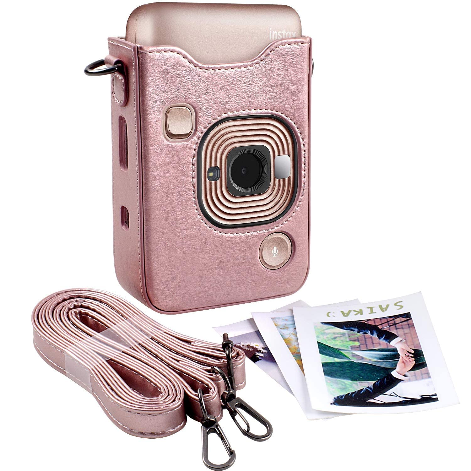 FotoCart LiPlay Camera Bag Compact Size Instant Camera Case Bag PU Leather with Shoulder Strap Compatible with Fujifilm Fuji Instax Mini LiPlay (Blush Gold) (B0B49NFFVK) Amazon Price History, Amazon Price Tracker