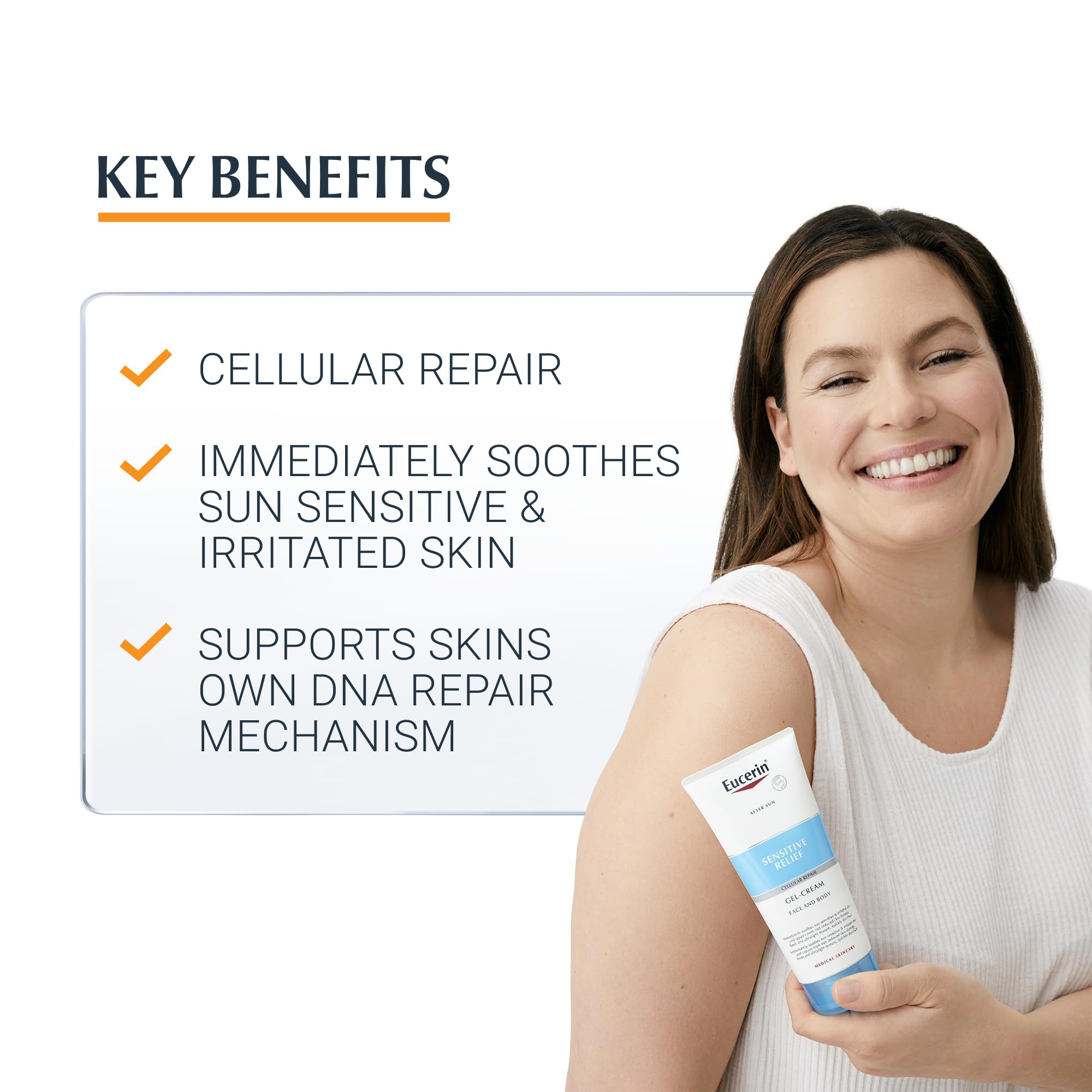 Eucerin After Sun Sensitive Relief Gel-Cream 200ml - Image 2