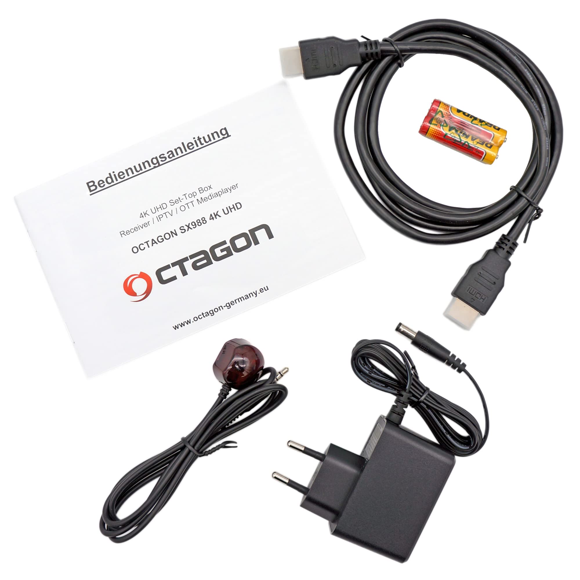 Octagon SX988 4K UHD H.265 HEVC Internet Smart TV Set-Top Box - Multi-Boot Receiver und Sat to IP TV, DLNA, YouTube, Web-Radio (SX988 mit 300 WLAN)