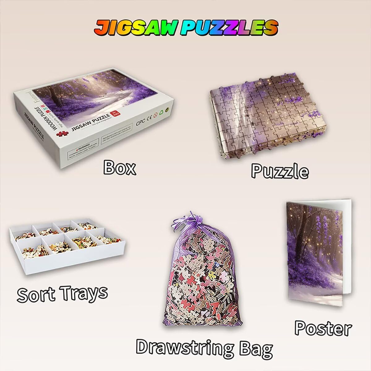 Puzzle 1500 elementów dla dorosłych, 1500 sztuk puzzle zimowe, puzzle kwiatowe dla dorosłych z wykwintnym pudełkiem do pakowania, gry edukacyjne, duże drewniane puzzle na prezent dla kobiet dekoracja