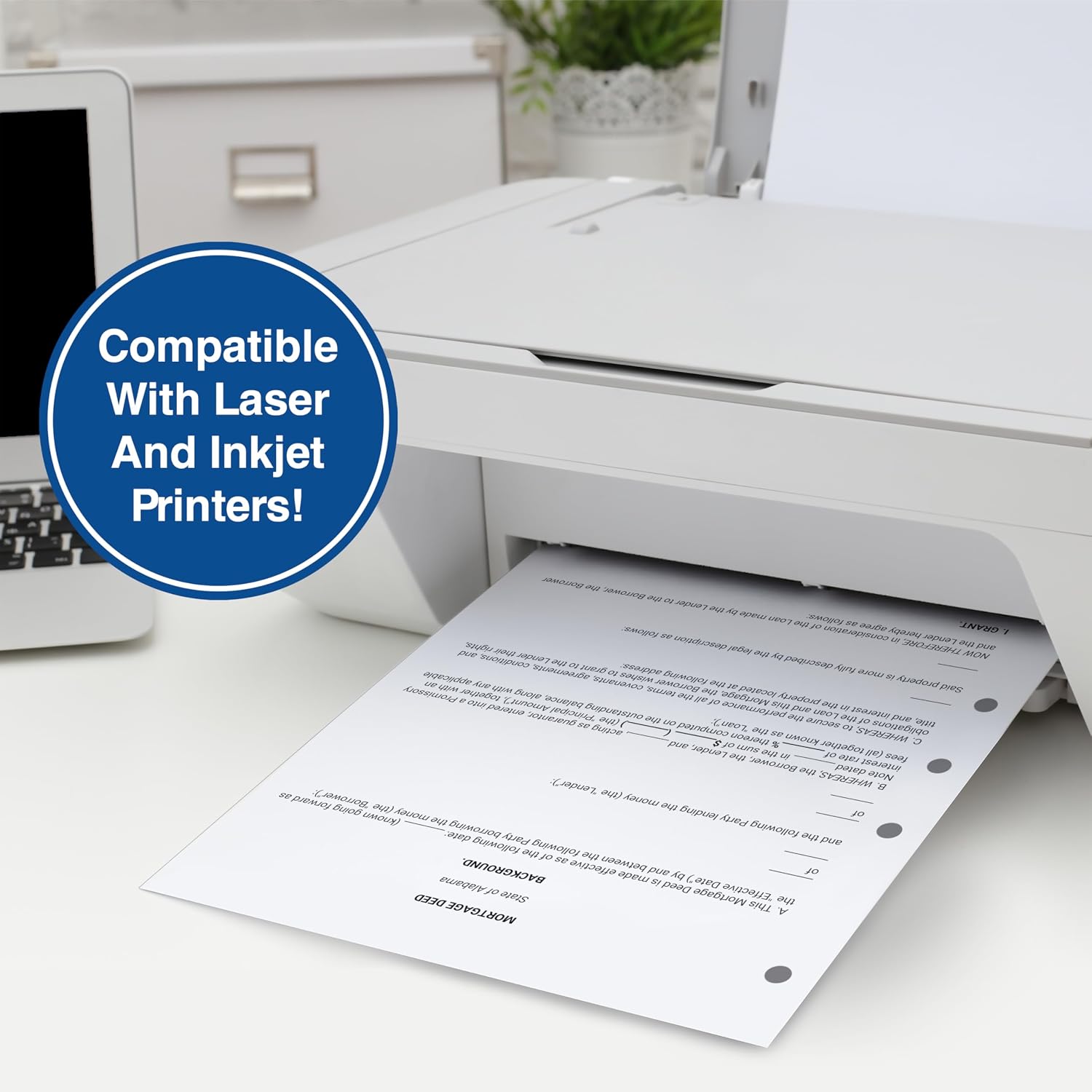 PrintWorks Professional 5 Hole Punch Left Paper - Pre-Punched for Folders & Binders - Made in the USA - 500 Sheets - 8.5" x 11" - 20 lb - 92 Bright White (04340)