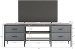 CAIYUN TV Stand with Storage, TV Cabinet, TV Table 55 Inch with Drawers for 60 65 Inch TV, TV Console Table, TV Bench for Living Room, Bedroom(Brown,55 Inch)