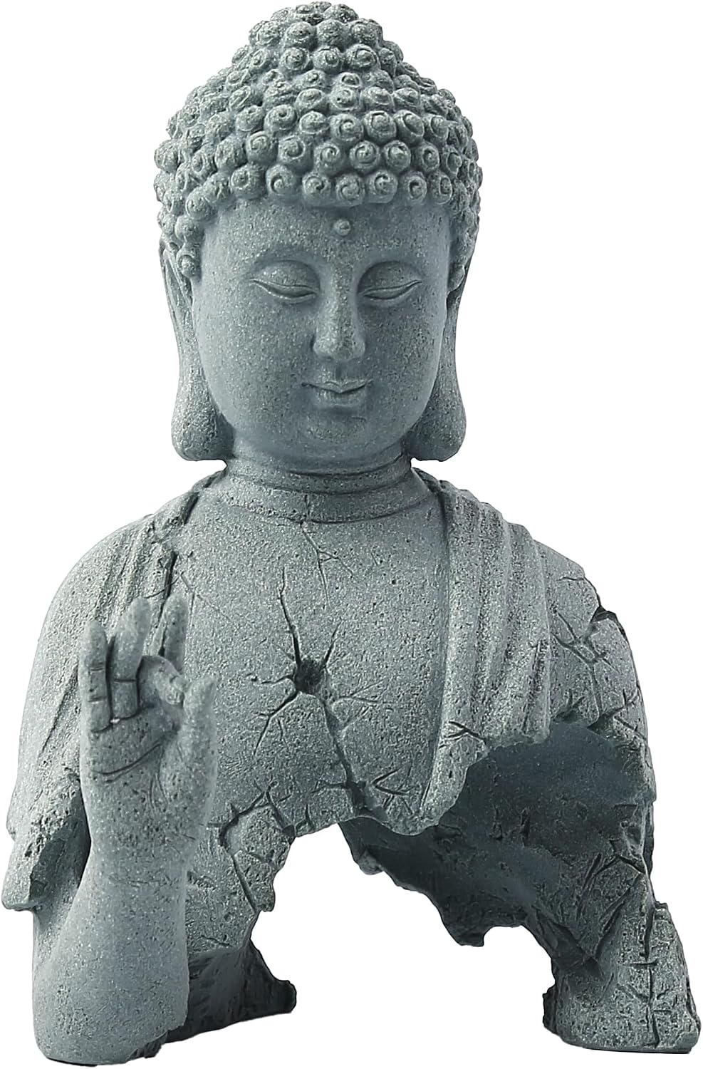Buddha Statue for Home Stone Zen Garden Accessories Meditation Zen Garden Yoga Bonsai Micro Landscape Feng Shui Decor Fish Tank Aquarium Decorations (A-Small)