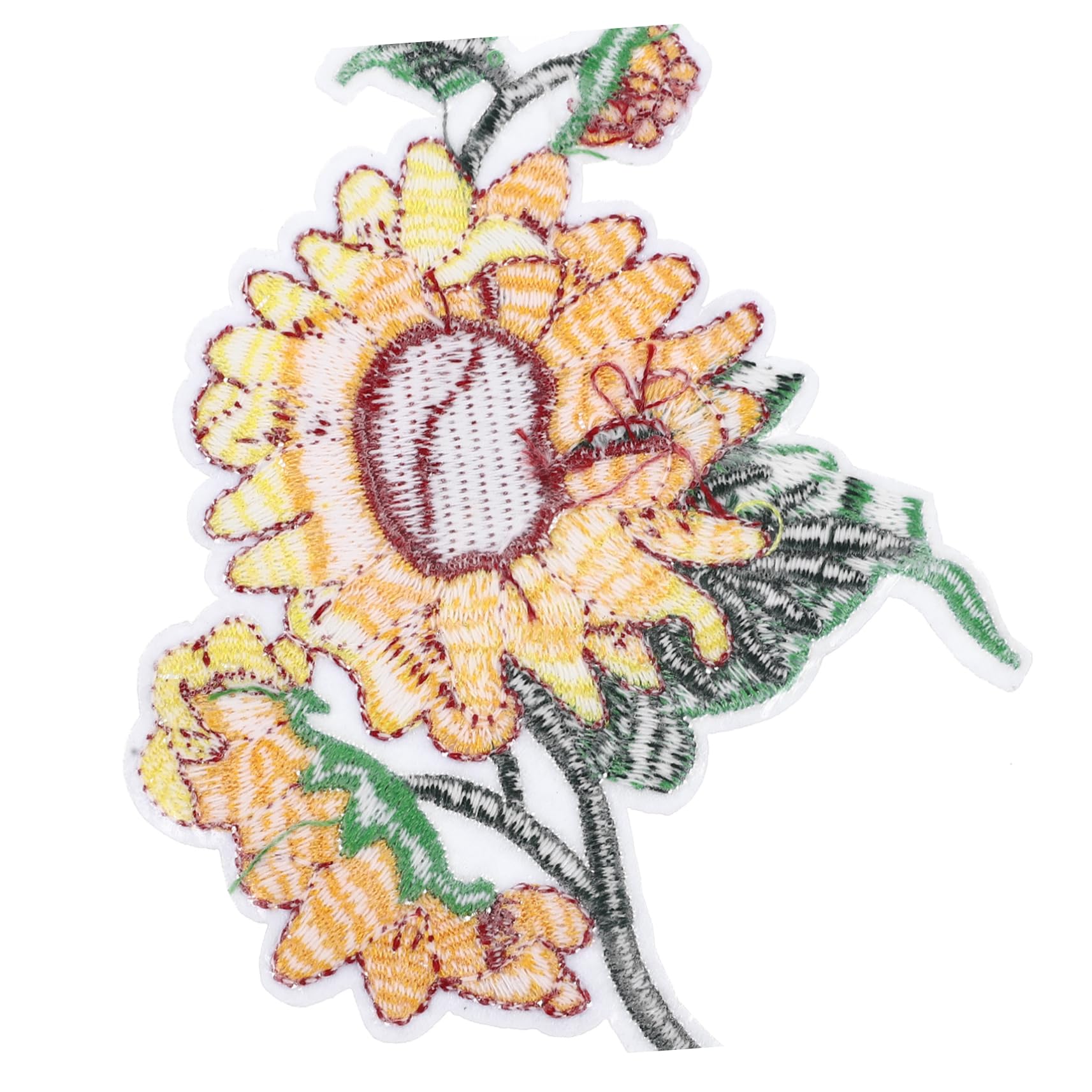 SHINEOFI 3 Sets Sonnenblumen Stickerei Bügelflicken Pailletten Kleider Stoffflicken Flicken Für Kleidung Bestickte Fat Quarters Stoffbündel Nähaufkleber Flicken Für Jacken Hüte