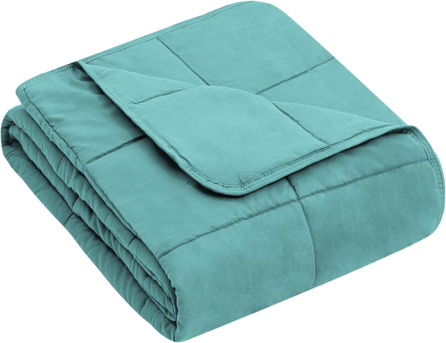 yescool Weighted Blanket (3 lbs, 36" x 48", Teal) Cooling Heavy Blanket for Sleeping Perfect for 20-40 lbs, Breathable Blanket with Premium Glass Bead, Machine Washable