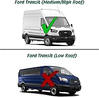 Vista 7 de Parasoles de asiento delantero para ventana lateral de ajuste personalizado (2 unidades) para Ford Transit Van 2015 2016 2017 2018 2019 2020 2021