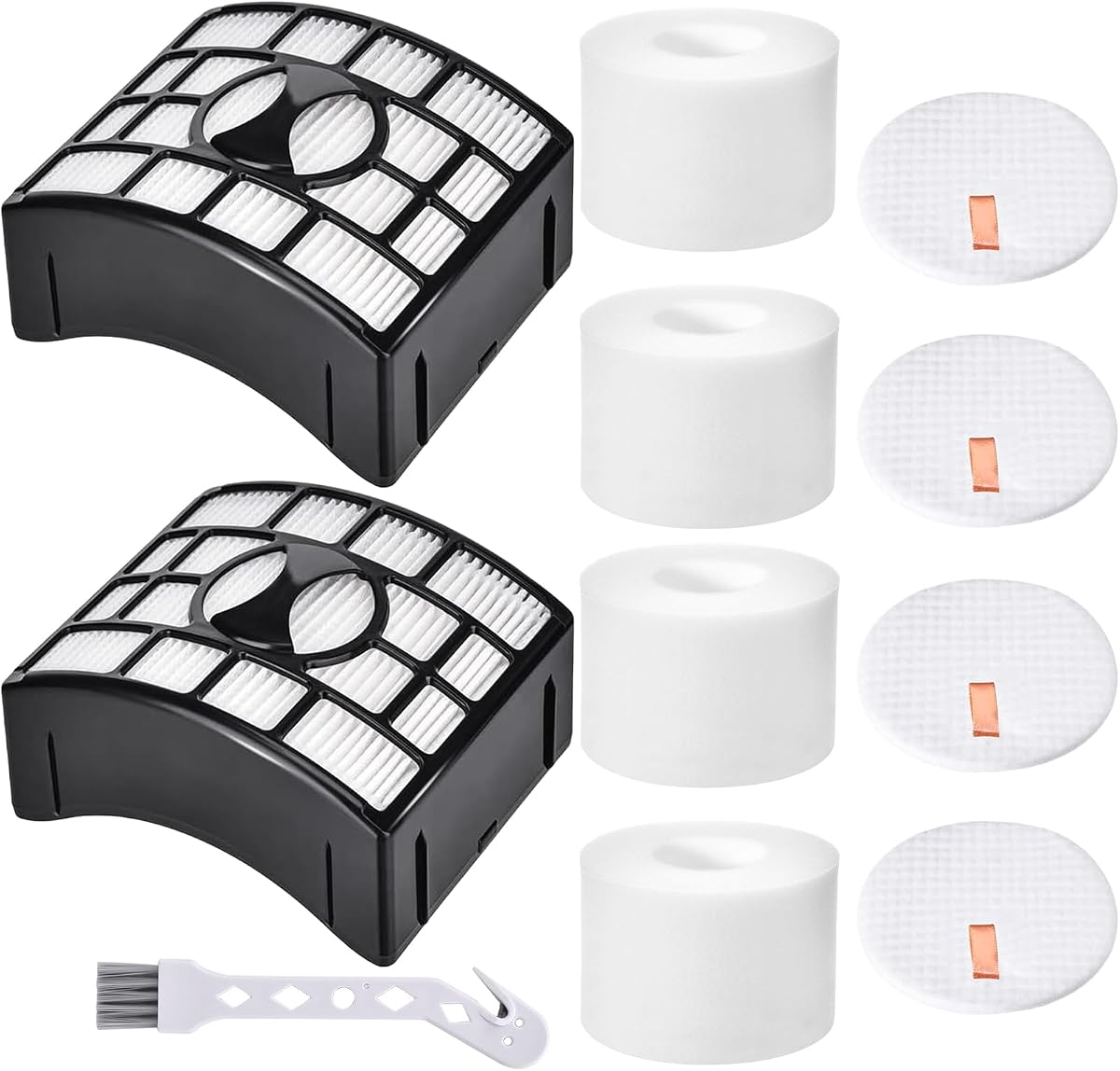 for Shark UV700 ZD550 Filter Replacement DuoClean Rotator Lift Away | Vacuum ZD550 ZD552 NV611 NV600 NV601 NV770 NV771, 2 HEPA Filters + 4 Foam & 4 Felt Filters, Replace Parts XFF600, XHF600