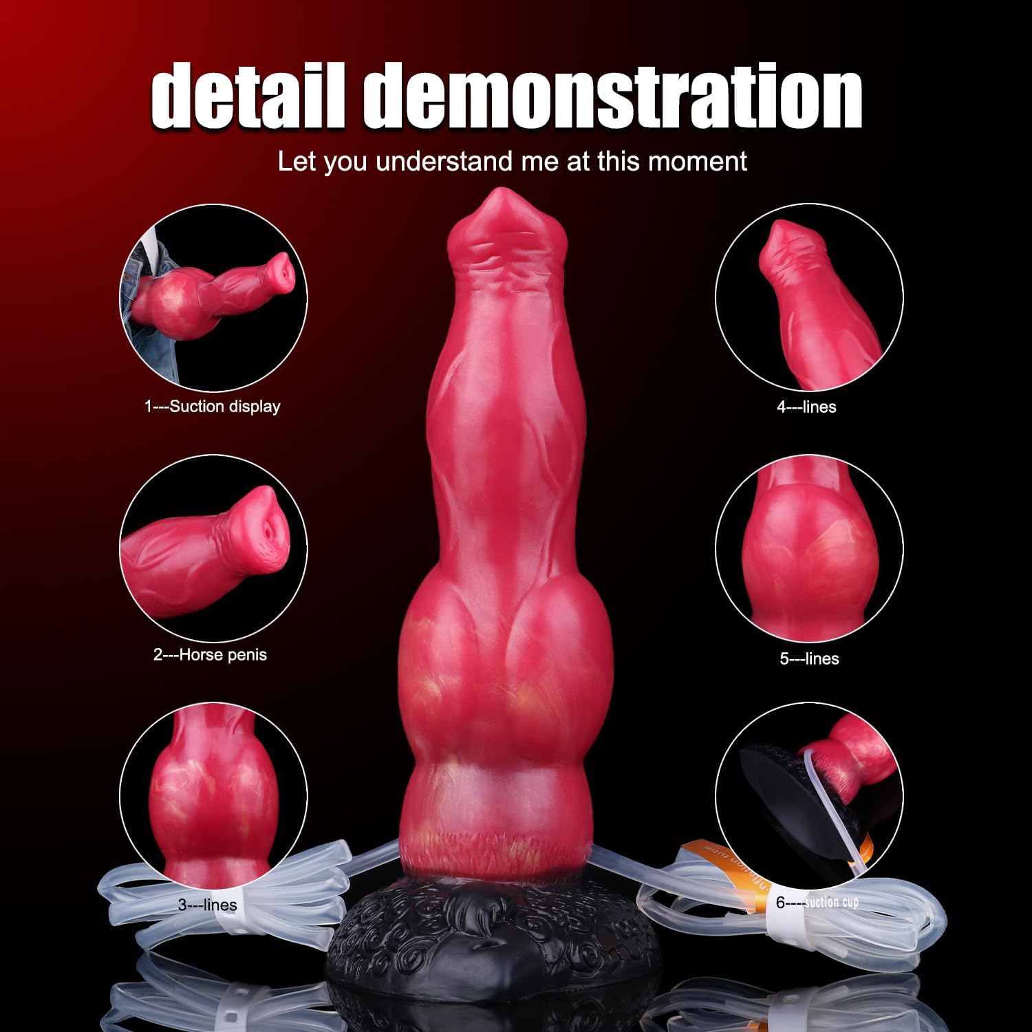 Inflatable Silicone Squirting Water Knoted Dildo Panties with Pump and Bulb, Pumping Hollow Dildo Adult Sex Toy for Women Couples