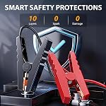 Jump Starter with Air Compressor 2000A, 10000mAh&150PSI Car Battery Jumper Starter Portable, 12V Battery Pack Jump Box (9L Gas/7L Diesel Engine) with Boost, Light and Jumper Cables(Orange)