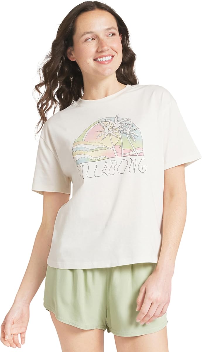 Camiseta gráfica de manga corta de algodón suave premium de ajuste regular para mujer