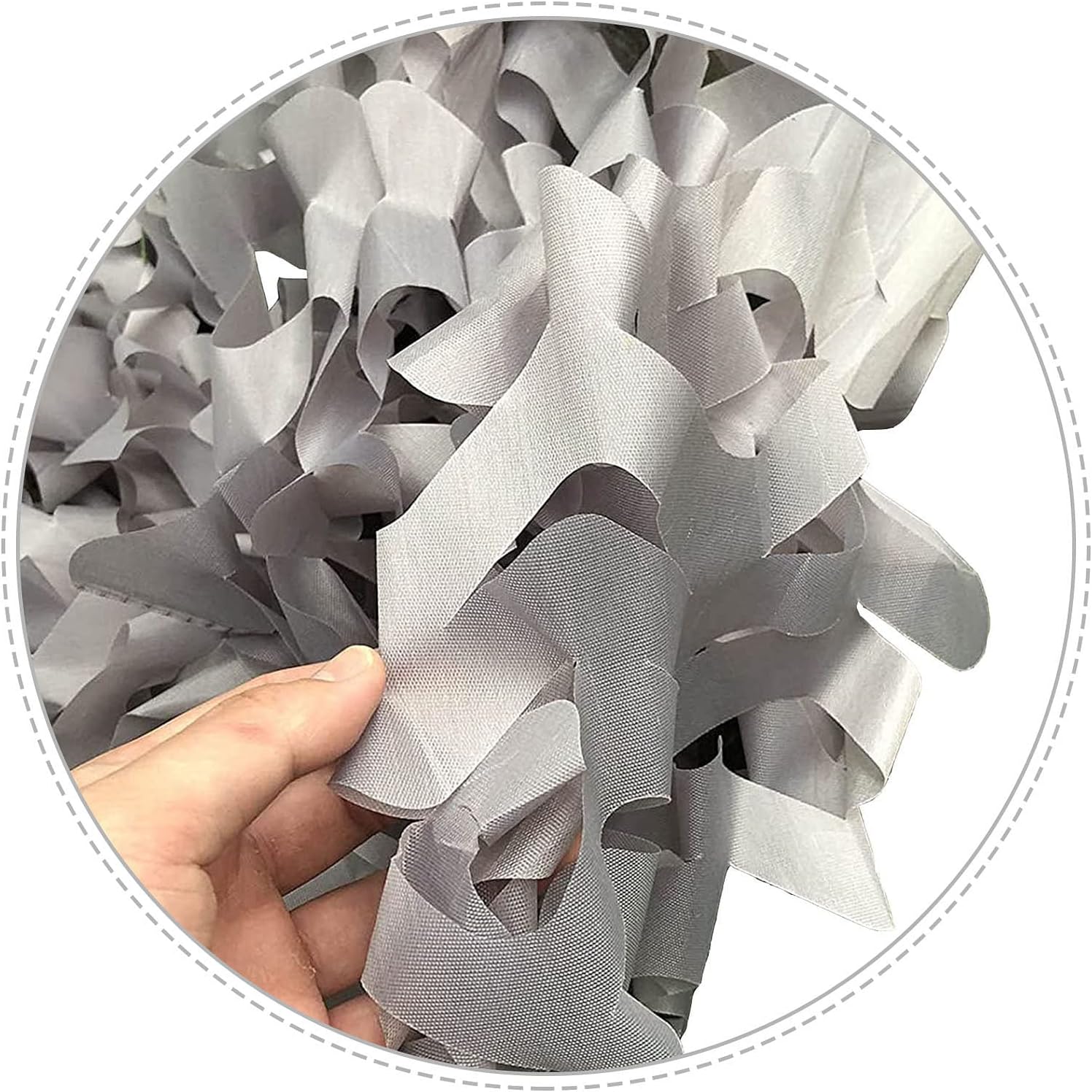 Grey Reinforced Camouflage Net, Garden Pergola Patio Shade Net, Military Net, Camo Netting for Hunting, Themed Party Decorations, Car Covers, Sunscreen Camouflage Netting,Grey-1.5x6m(4.9*19.7ft)