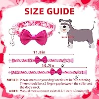 Vista 2 de PUPTECK Collar de perro con campana, paquete de 2 unidades, collar ajustable para cachorros, dulce regalo para perros pequeños y mascotas de 11.8 a