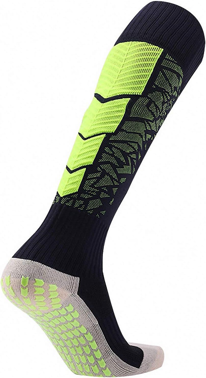 Unisex Sports Thicken Cushion Knee High Socks with Rubber Dots for Baseball/Soccer/Futbol Shinguards