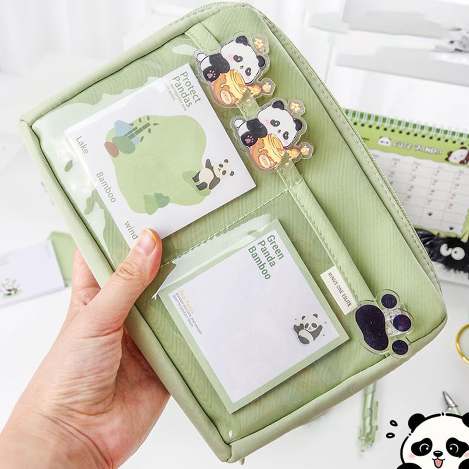 Astuccio con set di cancelleria, grazioso pacchetto di articoli per la scuola, include nastro correttore e quaderno, perfetto per l'apprendimento, 34 x 24 x 6 cm