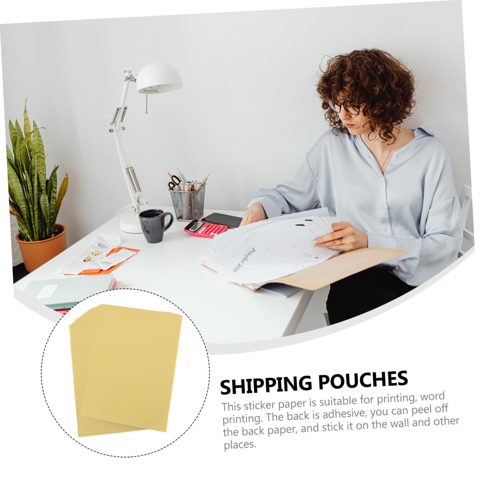 Angoily 100fogli Carta Adesiva Stampabile Bianca Etichette Adesive Per Spedizione Buste Per Stampa Carta Per Fotocopie Adesiva Per Hobby Creativi Scrapbooking e Uso Commerciale