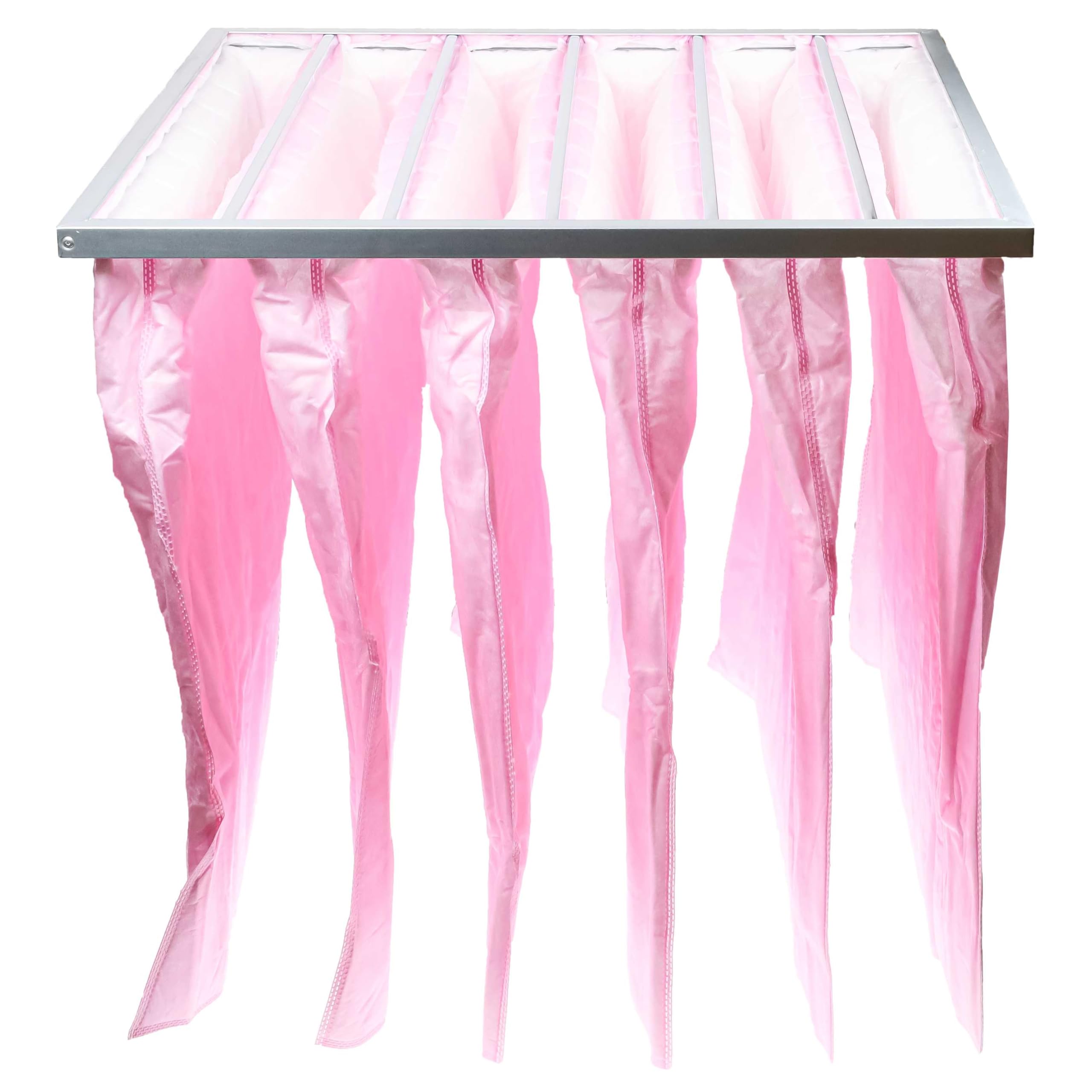 vhbw Taschenfilter für Klima- und Lüftungsanlagen - Filter F7, 59,2 x 59,2 x 60 cm Rosa