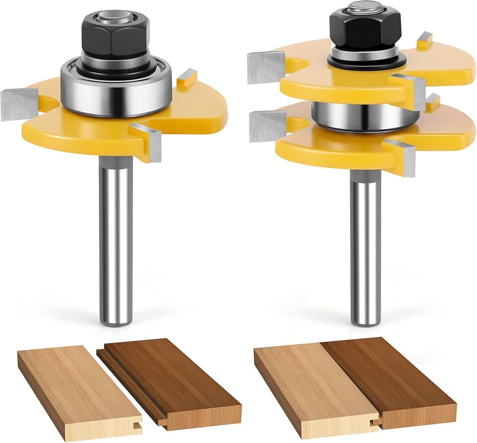 Tongue and Groove Router Bit Set