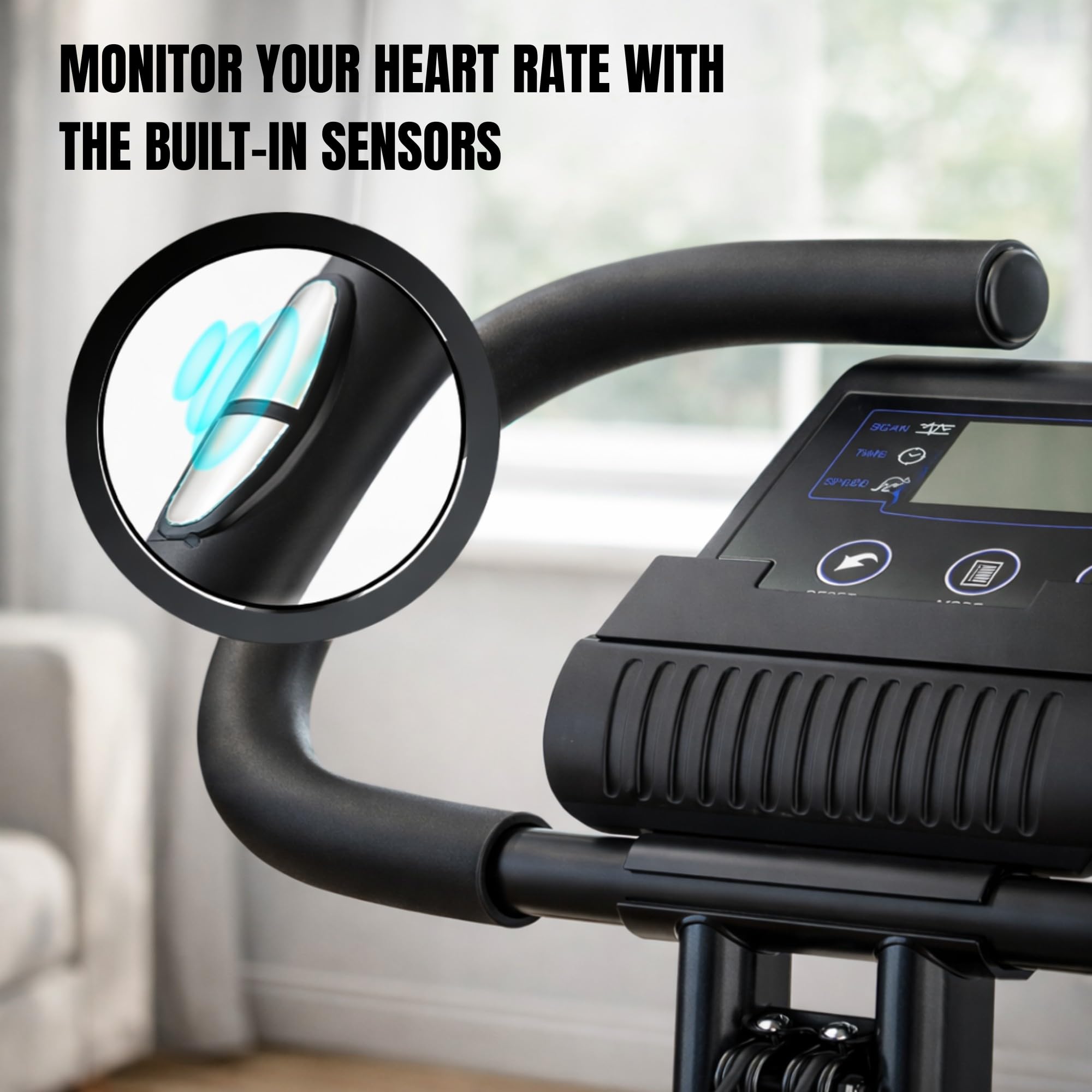 Składany Rower Treningowy X-Bike Do Użytku Domowego – Rower Stacjonarny Z 10-Stopniową Regulacją Oporu Magnetycznego | Sprzęt Fitness Z Oparciem, Podłokietnikami I Czujnikami Tętna