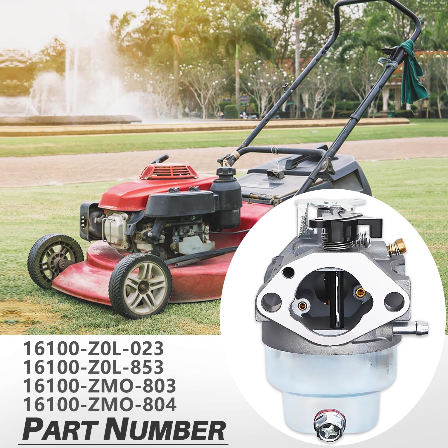 Carburador para Honda GCV160-OHC GCV160 GC160 GCV135 GC135 Cortacesped y Motor, JRISBO Repuestos Cortacésped Partes GCV 160 Carburetor Kit con Juntas, Bujia, Filtro de Aire
