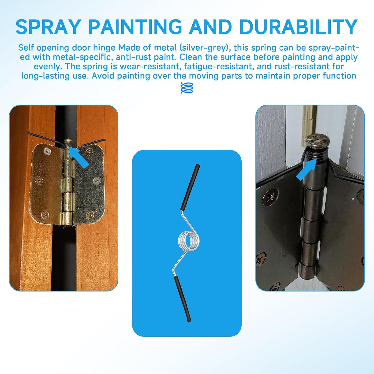 Self Opening Door Hinge Spring Compatible with 5/8 Radius Hinges